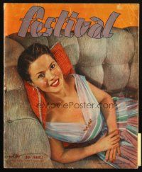 6b474 FESTIVAL French magazine 1950 great cover portrait of pretty grown up Shirley Temple!