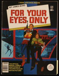 6b186 FOR YOUR EYES ONLY Marvel comic book adaptation '81 James Bond cover art by Howard Chaykin!