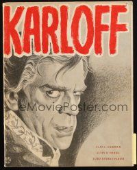 6b414 KARLOFF magazine 1969 cool cover artwork of the horror icon by Al Kilgore!