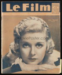 6b485 LE FILM French magazine December 1, 1935 great cover portrait of pretty Joan Bennett!