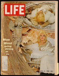 6b258 LIFE MAGAZINE magazine April 18, 1969 Mae West still going strong at age 75!
