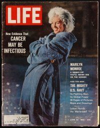 6b257 LIFE MAGAZINE magazine June 22, 1962 Marilyn Monroe's skinny-dip you'll never see on screen!
