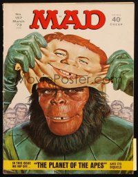 6b416 MAD magazine March 1973 wacky Planet of the Apes cover art by Norman Ming!