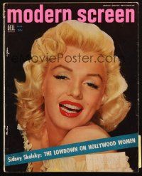 6b370 MODERN SCREEN magazine March 1954 Marilyn Monroe by Engstead, The Lowdown on Hollywood Women
