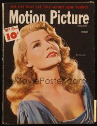 6b290 MOTION PICTURE magazine August 1947 beautiful Rita Hayworth appearing in Down to Earth!