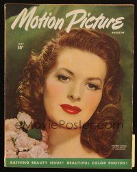 6b288 MOTION PICTURE magazine July 1946 portrait of beautiful Maureen O'Hara by Meade-Maddick!