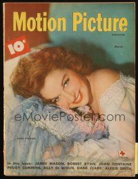 6b297 MOTION PICTURE magazine March 1948 great smiling portrait of sexy Susan Hayward!
