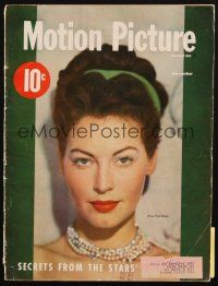 6b301 MOTION PICTURE magazine November 1948 portrait of beautiful Ava Gardner by Ray Jones!