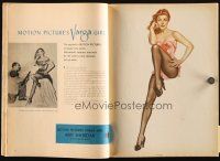6b292 MOTION PICTURE magazine October 1947 sexy Betty Grable, pinup art of Ann Sheridan by Varga!