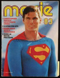 6b459 MOVIE 83 Australian magazine '83 portrait of Christopher Reeve in costume as Superman!