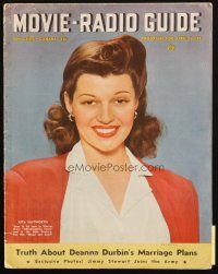 6b417 MOVIE & RADIO GUIDE magazine April 12-18, 1941, sexy Rita Hayworth to be in Blood & Sand!