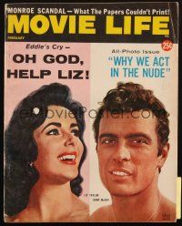 6b374 MOVIE LIFE magazine February 1961 Oh God Help Elizabeth Taylor, Why We Act in the Nude!
