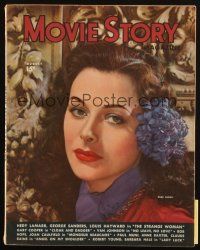 6b329 MOVIE STORY magazine August 1946 beautiful Hedy Lamarr starring in The Strange Woman!