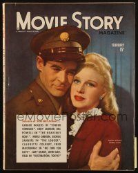 6b315 MOVIE STORY magazine February 1944 c/u of Ginger Rogers & Robert Ryan in Tender Comrade!