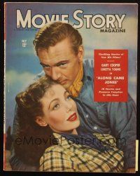 6b322 MOVIE STORY magazine July 1945 Gary Cooper & pretty Loretta Young in Along Came Jones!