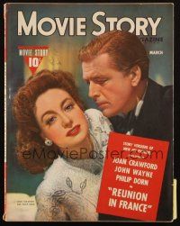 6b313 MOVIE STORY magazine March 1943 Joan Crawford & Philip Dorn starring in Reunion in France!