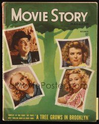6b319 MOVIE STORY magazine Nov 1944 Dunn, Blondell, McGuire & Garner in A Tree Grows in Brooklyn!