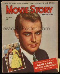 6b331 MOVIE STORY magazine November 1946 portrait of Alan Ladd in Two Years Before the Mast!