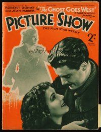 6b453 PICTURE SHOW English magazine March 14, 1936 Robert Donat & Jean Parker in Ghost Goes West!