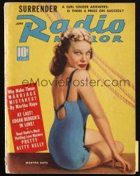 6b378 RADIO MIRROR magazine June 1939 portrait of Martha Raye in swimsuit by Robert Reid!
