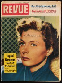 6b460 REVUE German magazine July 17, 1954 close portrait of Ingrid Bergman on the cover!