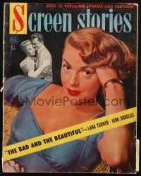 6b347 SCREEN STORIES magazine December 1952 Lana Turner & Kirk Douglas in The Bad & The Beautiful!
