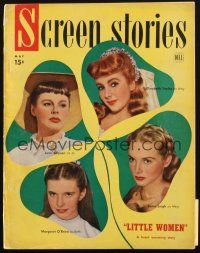 6b338 SCREEN STORIES magazine May 1949 Liz Taylor, Janet Leigh, Allyson & O'Brien in Little Women!