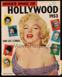6b396 WHO'S WHO IN HOLLYWOOD magazine '53 sexy Marilyn Monroe on the cover, 1,000 life stories!