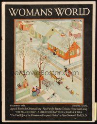 6b275 WOMAN'S WORLD magazine December 1931 cover art by Miriam Story Hurford!