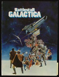 6b153 BATTLESTAR GALACTICA souvenir program book '78 great sci-fi art by Robert Tanenbaum!