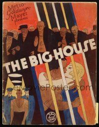 6b157 BIG HOUSE souvenir program book '30 Chester Morris, Wallace Beery, prison escape!