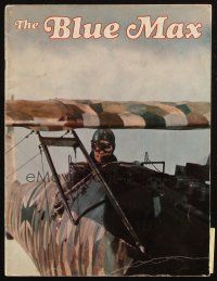 6b161 BLUE MAX souvenir program book '66 WWI pilot George Peppard, James Mason, Ursula Andress!