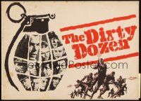 6b174 DIRTY DOZEN souvenir program book '67 Charles Bronson, Jim Brown, Lee Marvin, cool content!