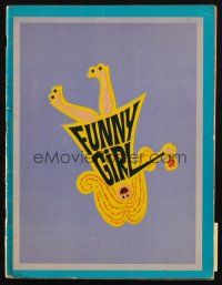 6b187 FUNNY GIRL souvenir program book '69 Barbra Streisand, Omar Sharif, William Wyler!