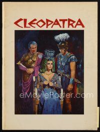 6b171 CLEOPATRA program book '64 Elizabeth Taylor, Richard Burton, Rex Harrison, Terpning art!