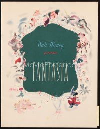 6b182 FANTASIA program '42 great images of Mickey Mouse & others, Disney musical cartoon classic!
