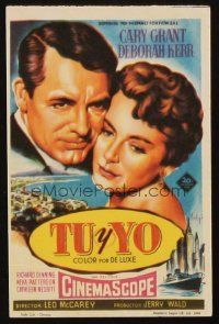 6b692 AFFAIR TO REMEMBER Spanish herald '58 different art of Cary Grant & Deborah Kerr by Soligo!