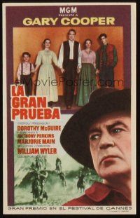 6b723 FRIENDLY PERSUASION Spanish herald '56 Gary Cooper, Dorothy McGuire & Anthony Perkins!
