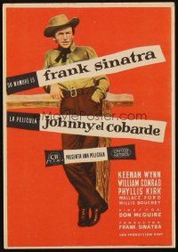 6b743 JOHNNY CONCHO Spanish herald '56 different full-length image of cowboy Frank Sinatra!