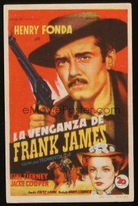 6b775 RETURN OF FRANK JAMES Spanish herald '40 different art of Henry Fonda & Tierney, Fritz Lang!