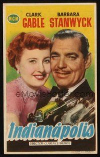 6b796 TO PLEASE A LADY Spanish herald '50 art of Clark Gable & Barbara Stanwyck, Indianapolis!