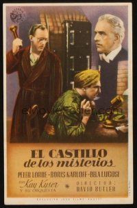 6b804 YOU'LL FIND OUT Spanish herald '40 different image of Bela Lugosi & Boris Karloff!