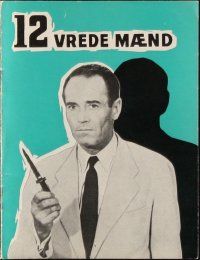 6b557 12 ANGRY MEN Danish program '58 Henry Fonda, Sidney Lumet courtroom classic, different!