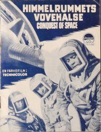 6b581 CONQUEST OF SPACE Danish program '55 George Pal sci-fi, great different images & art!
