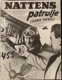 6b583 DAWN PATROL Danish program R50s Errol Flynn, Basil Rathbone, different images!