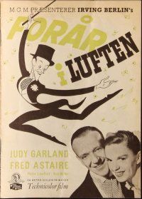 6b590 EASTER PARADE Danish program '49 Judy Garland, Fred Astaire, Irving Berlin, different art!