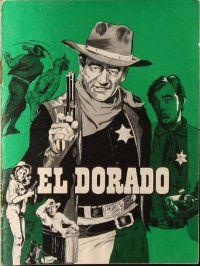 6b591 EL DORADO Danish program '66 John Wayne, Robert Mitchum, Howard Hawks, different images!