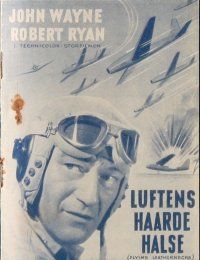 6b593 FLYING LEATHERNECKS Danish program '51 John Wayne & Robert Ryan, Howard Hughes, different!