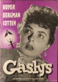 6b595 GASLIGHT Danish program '48 Ingrid Bergman, Joseph Cotten, Charles Boyer, different images!