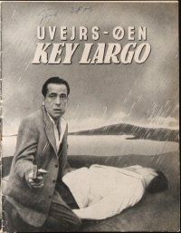 6b614 KEY LARGO Danish program '48 Humphrey Bogart, Lauren Bacall, John Huston noir, different!